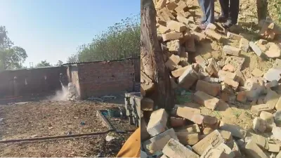 देवबंद पटाखा फैक्ट्री में विस्फोट से पूरा बिल्डिंग ध्वस्त