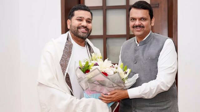 रोहित शर्मा आ देवेंद्र फडणवीस - फोटो : Devendra Fadnavis X account