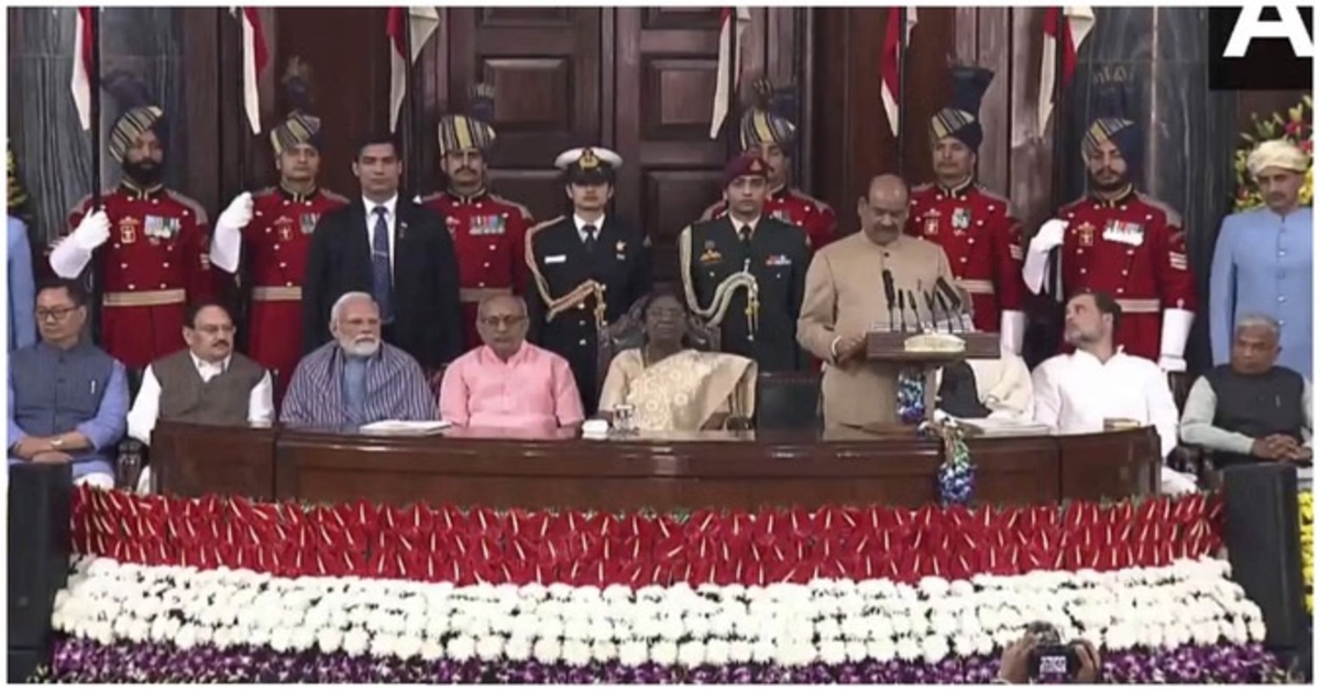 "Parliament ceremony on Constitution Day 2025 with President and leaders during launch of Constitution in nine languages"