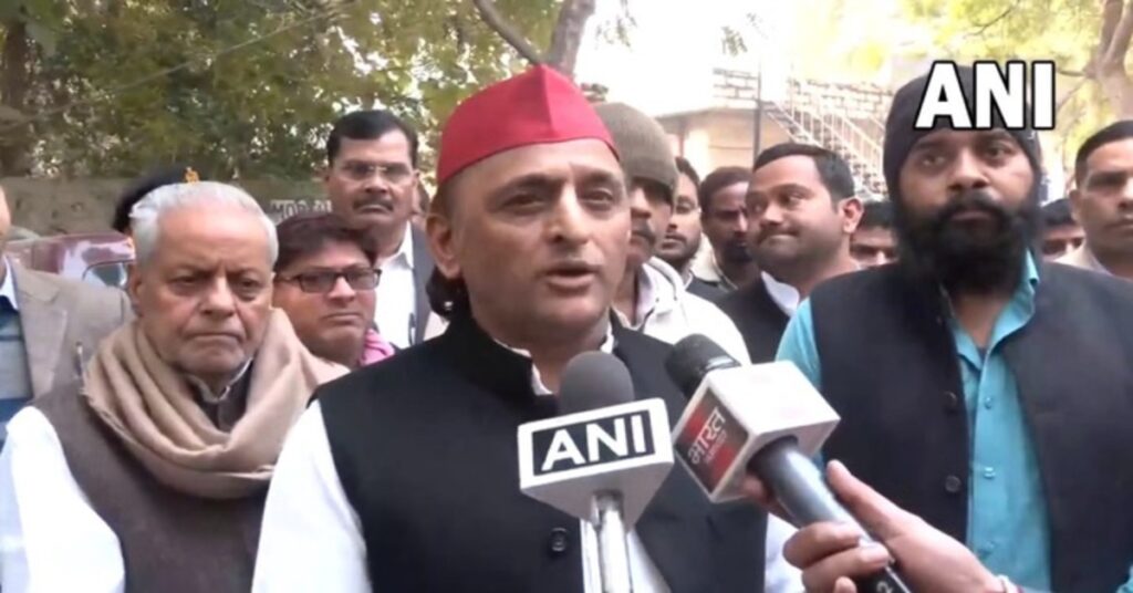 Samajwadi Party chief Akhilesh Yadav addressing media over fake vote allegations in Uttar Pradesh SIR voter list