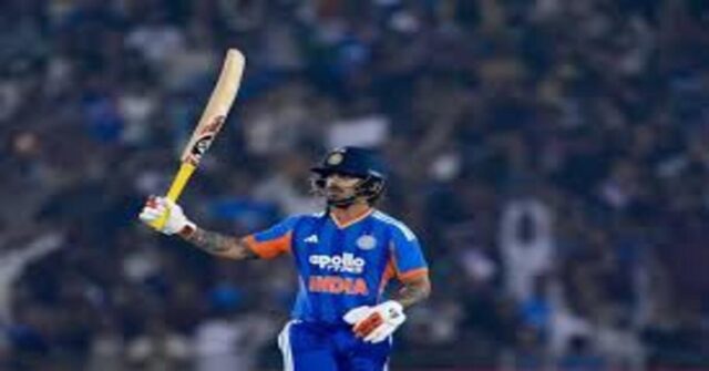 Ishan Kishan playing a big shot during IND vs NZ 2nd T20 match in Raipur