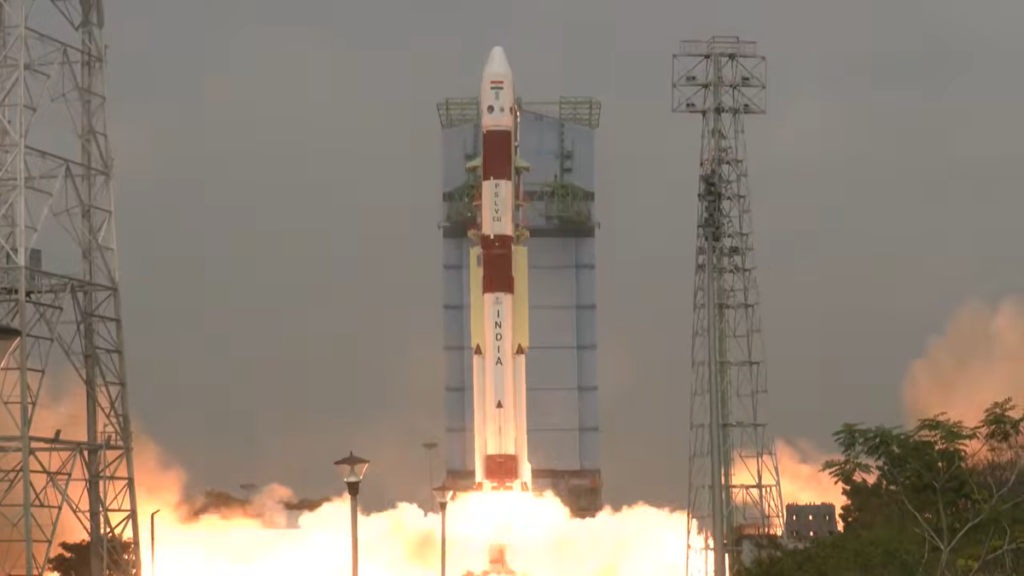 ISRO PSLV-C62 rocket launch carrying Anvesha satellite and 16 satellites into orbit