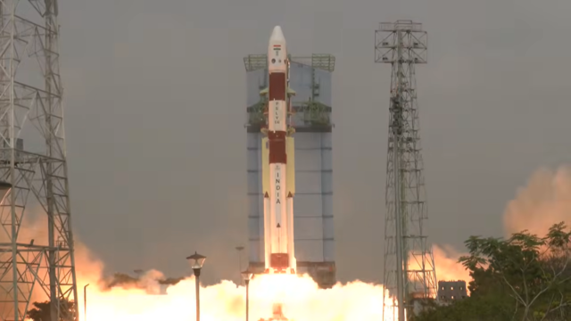 ISRO PSLV-C62 rocket launch carrying Anvesha satellite and 16 satellites into orbit