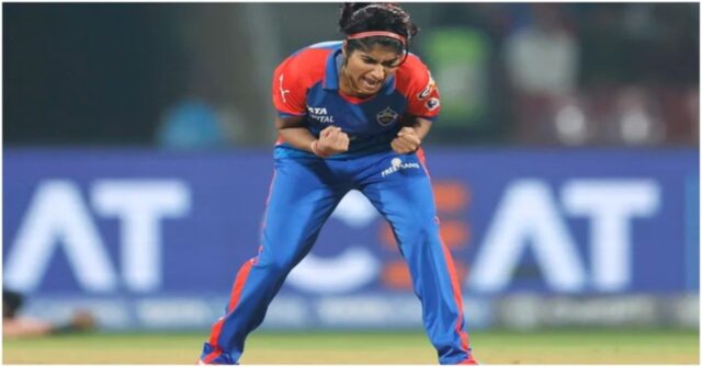 Nandani Sharma celebrates hat-trick for Delhi Capitals in WPL 2026 match