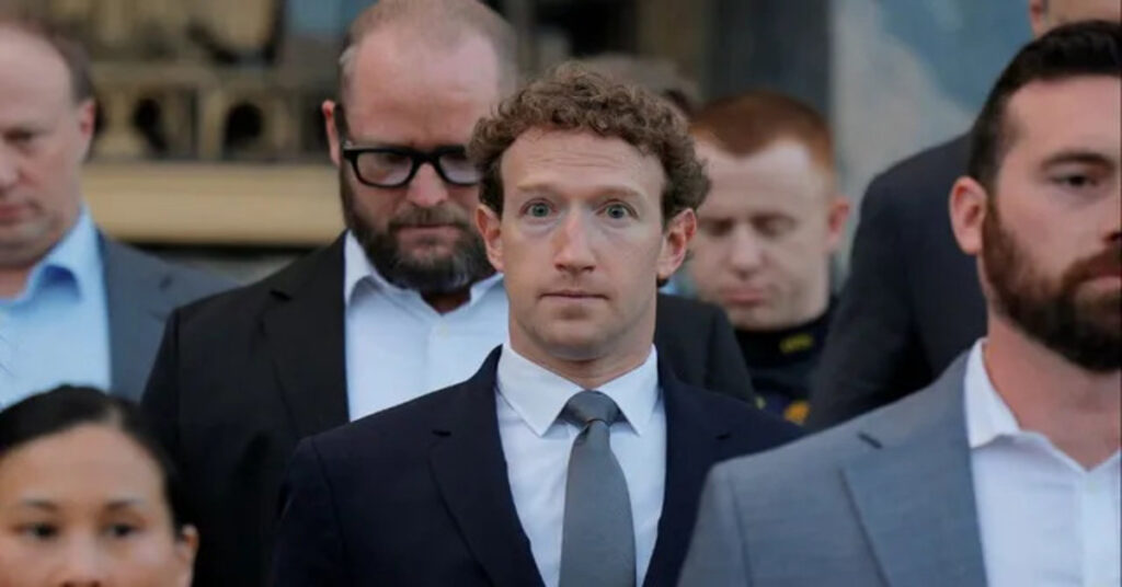 Mark Zuckerberg appearing in a US court hearing over Instagram addiction and child safety concerns