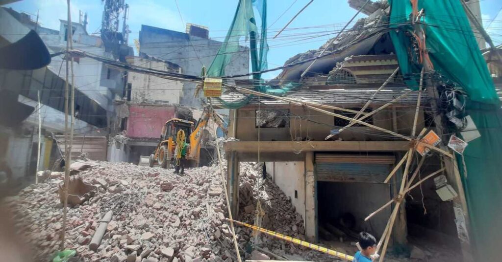 Delhi Mehrauli Building Collapse During Demolition, Rescue Operation Underway