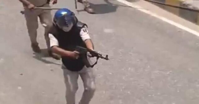Bihar police action after alleged AK-47 firing during student protest in Siwan.