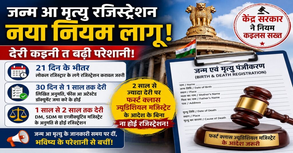 Birth and Death Registration New Rules 2026