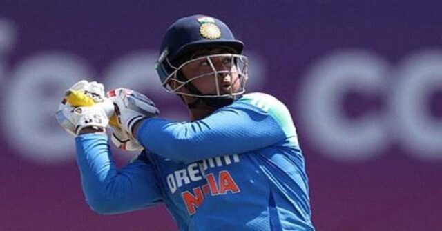 Vaibhav Suryavanshi batting for India against Afghanistan in T20I
